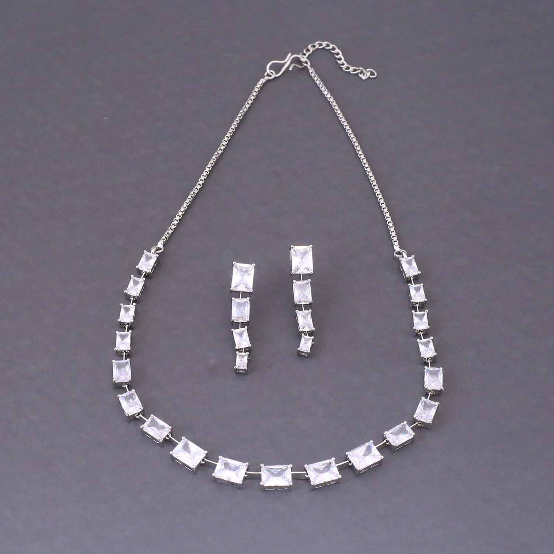Silver Sirre Zirconia Jewellery Set