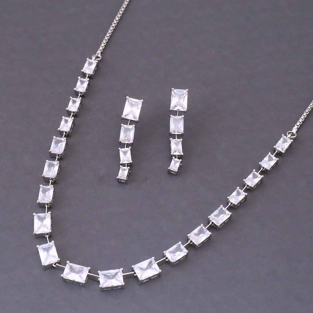 Silver Sirre Zirconia Jewellery Set