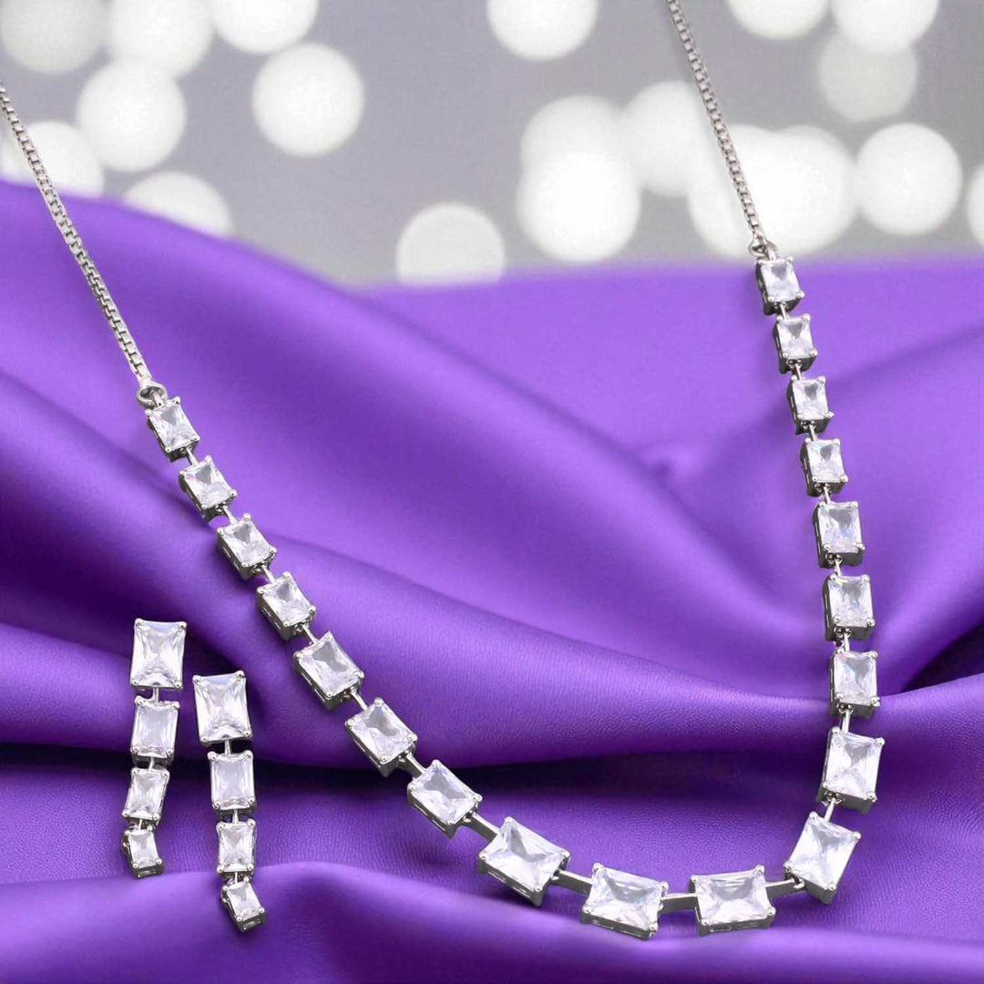 Silver Sirre Zirconia Jewellery Set