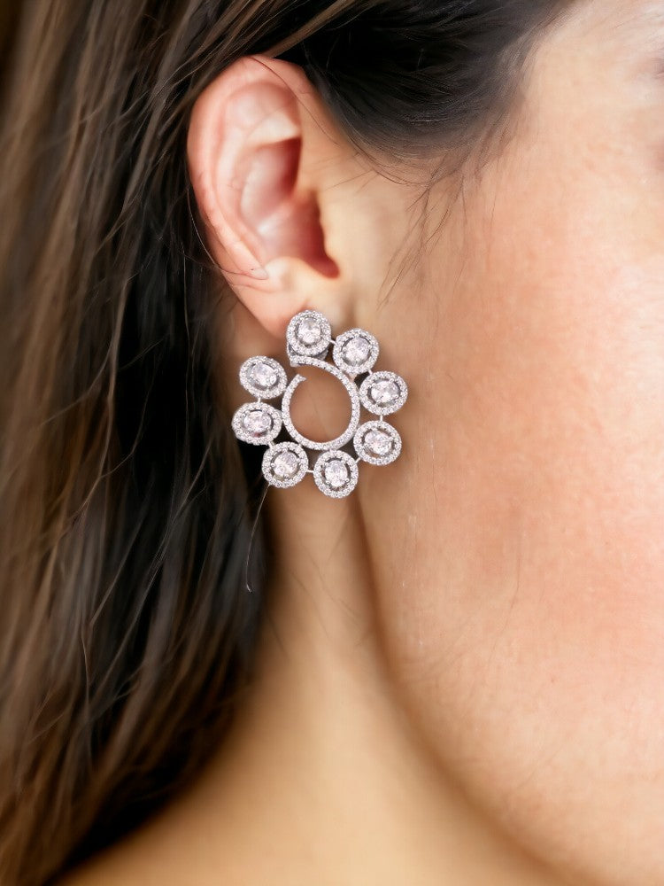 Silver Sissel Zirconia Studs