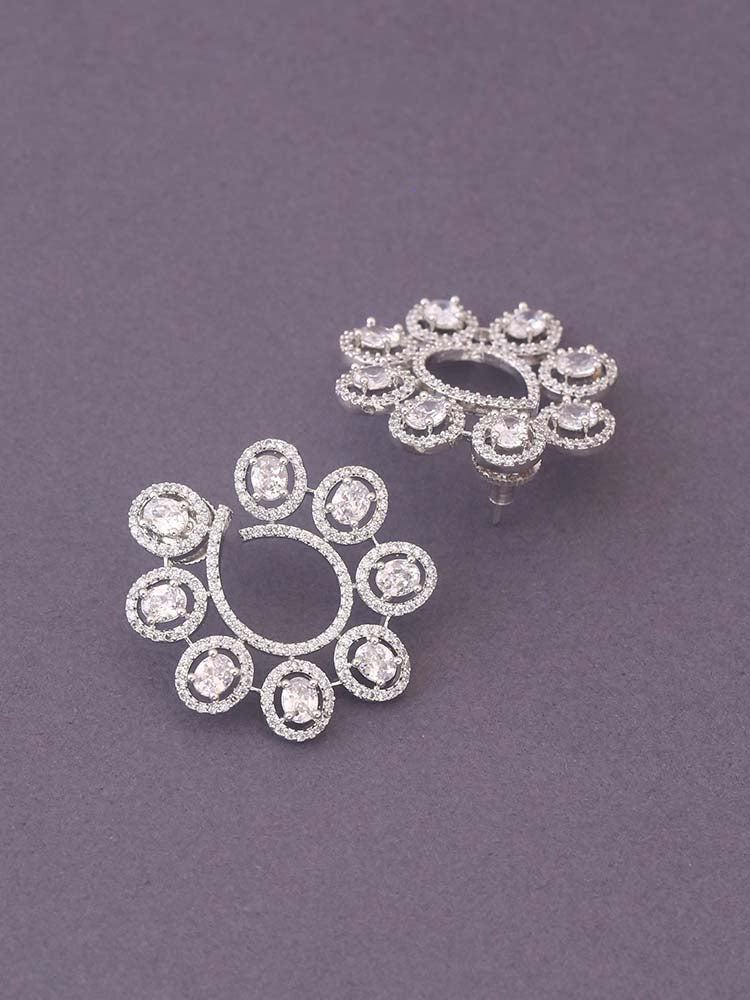 Silver Sissel Zirconia Studs