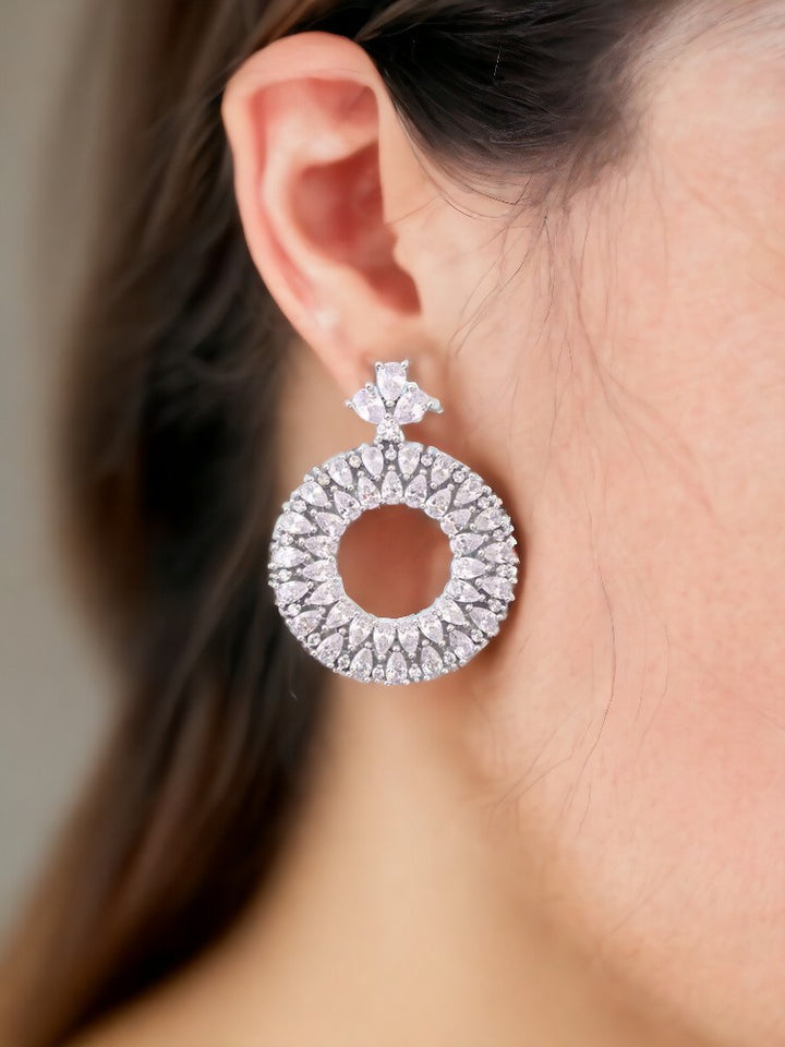 Silver Sofie Zirconia Danglers