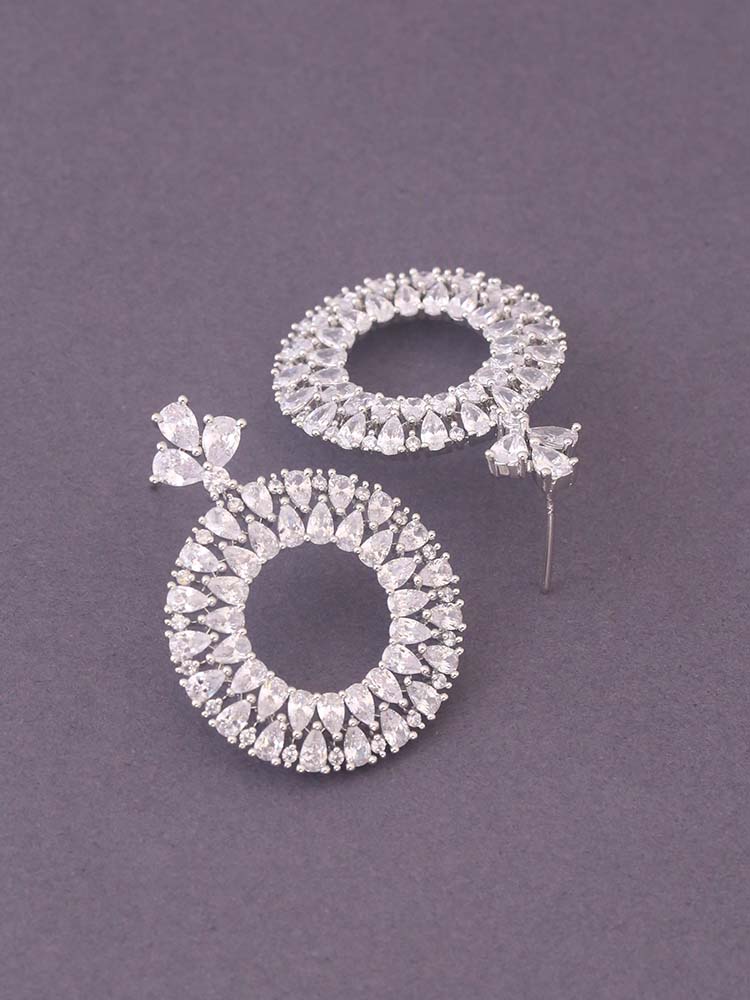 Silver Sofie Zirconia Danglers