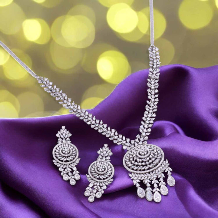 Silver Sophronia Zirconia Jewellery Set