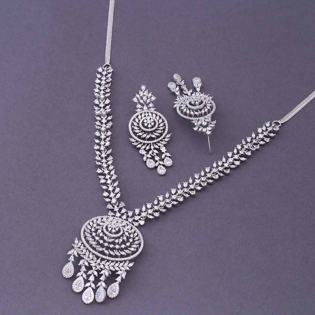 Silver Sophronia Zirconia Jewellery Set