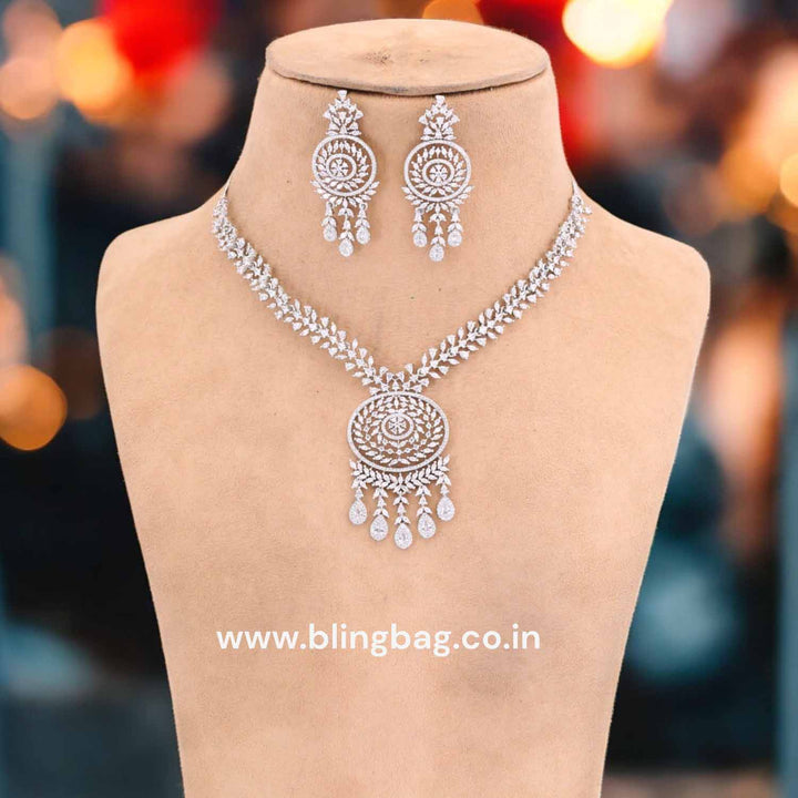 Silver Sophronia Zirconia Jewellery Set