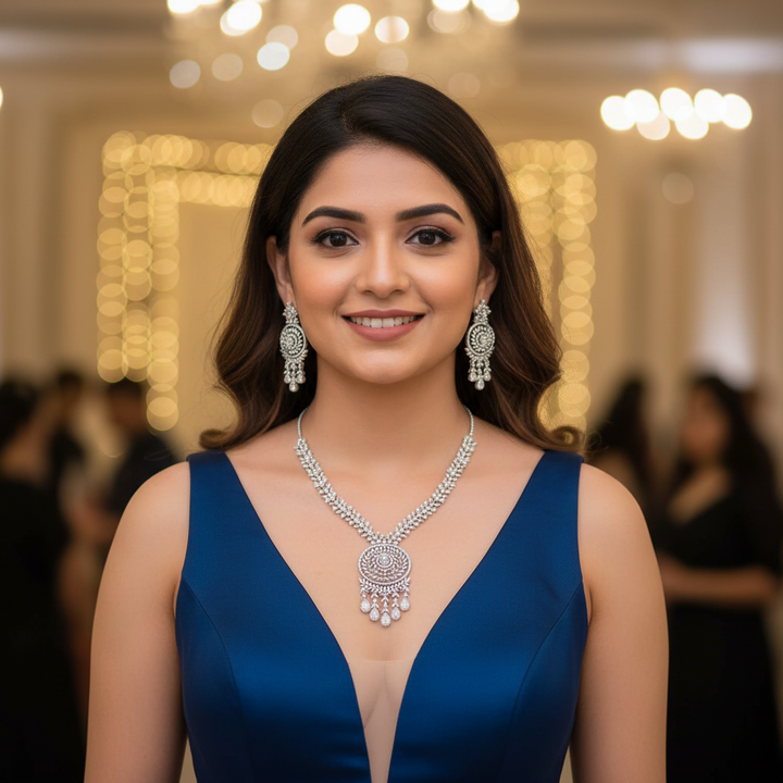 Silver Sophronia Zirconia Jewellery Set