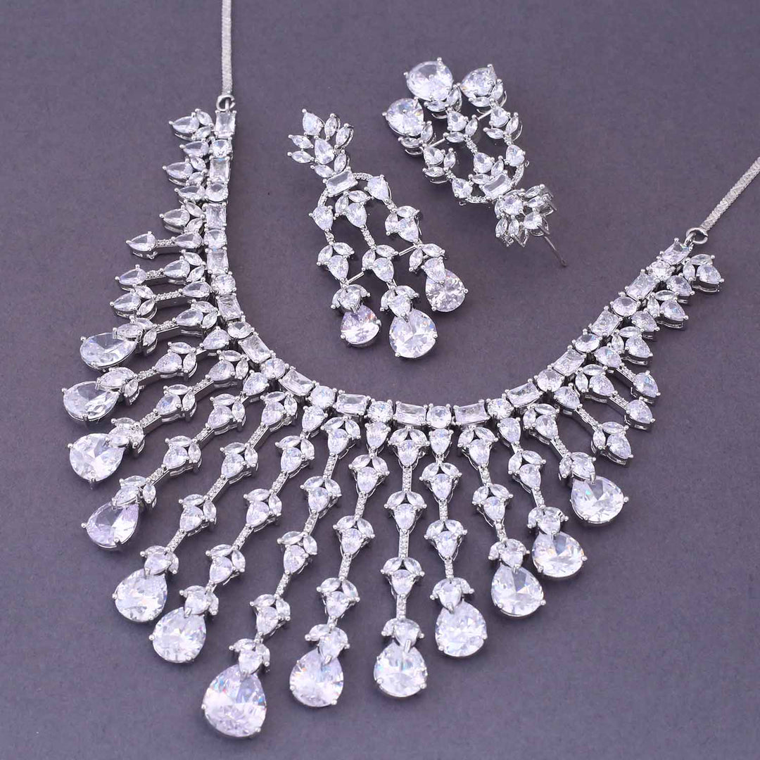 Silver Sophy Zirconia Jewellery Set