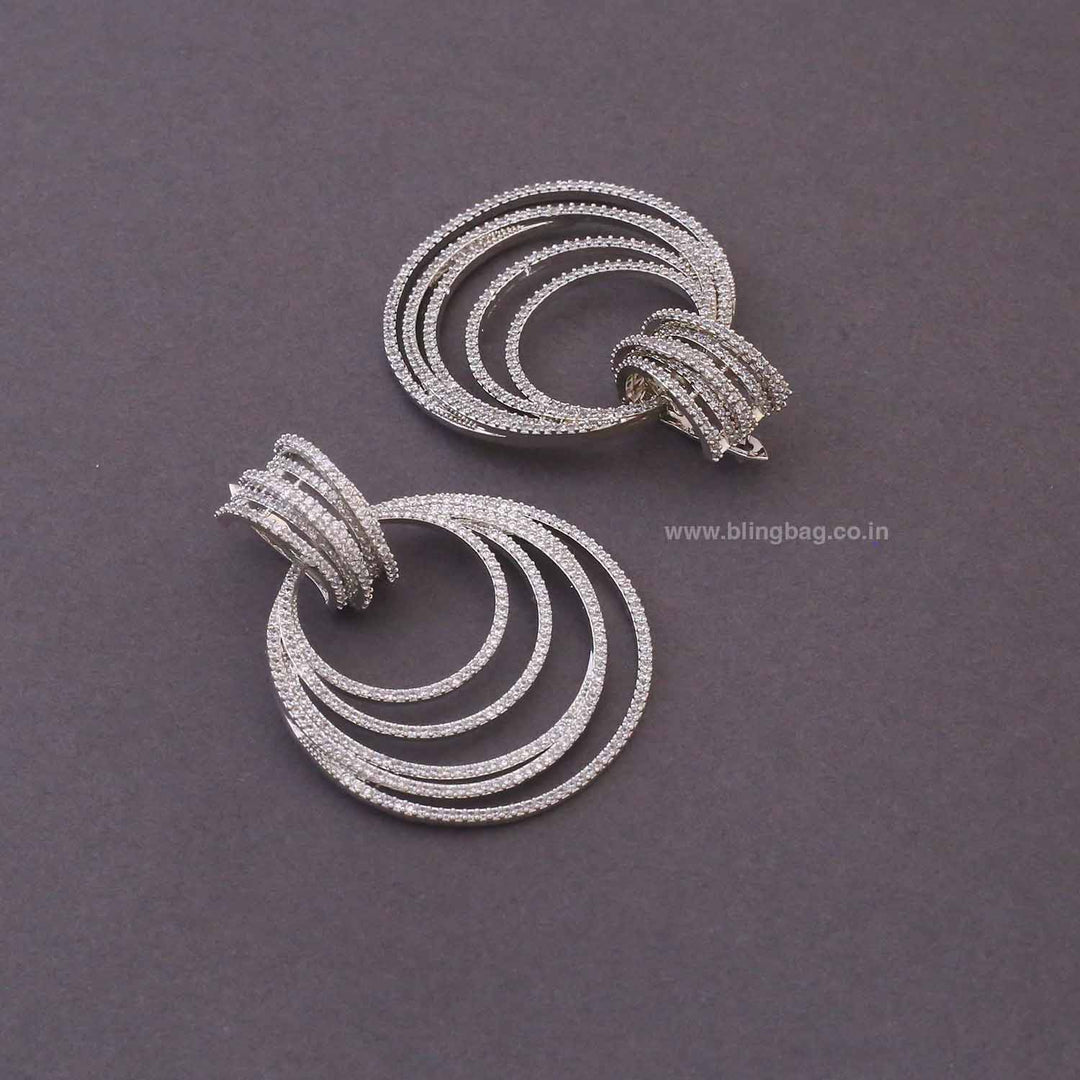 Silver Stellae Zirconia Hoops