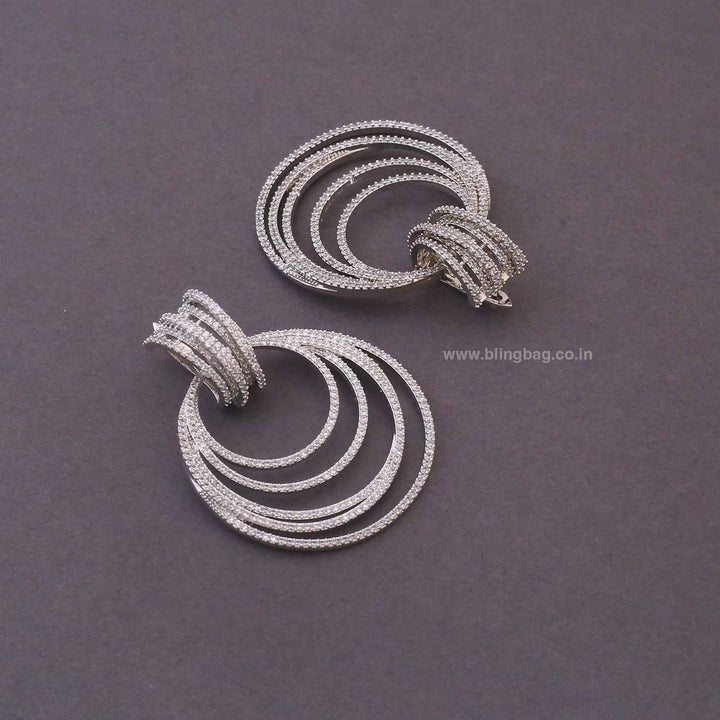 Silver Stellae Zirconia Hoops