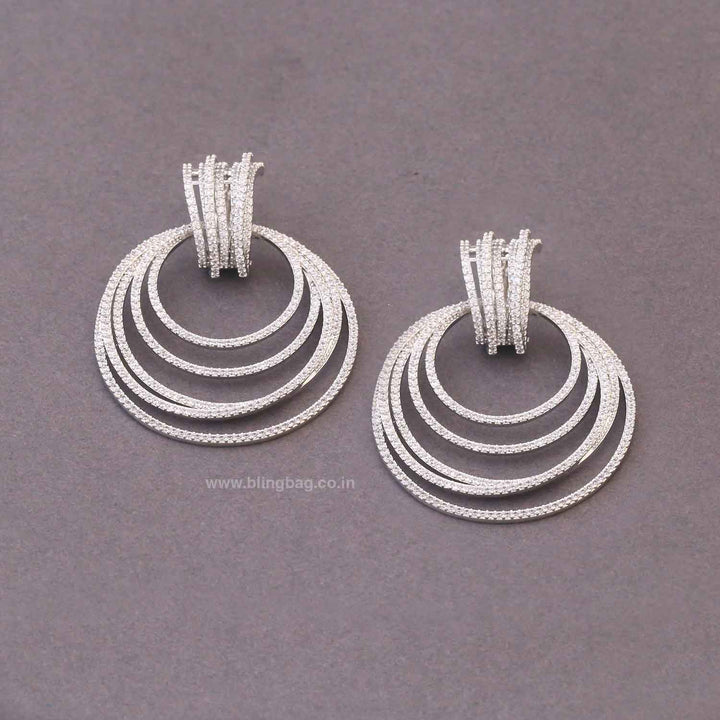 Silver Stellae Zirconia Hoops