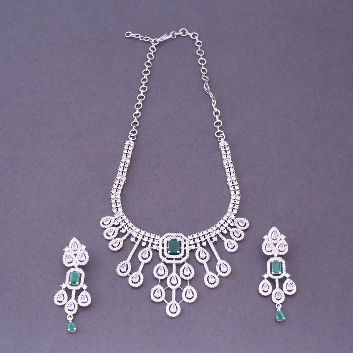 Silver Stephanie Zirconia Jewellery Set - New Arrival