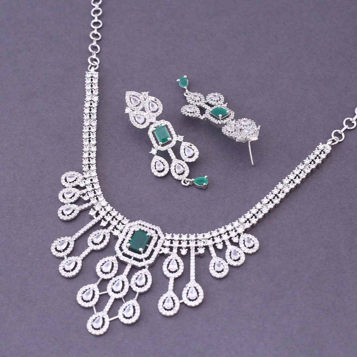 Silver Stephanie Zirconia Jewellery Set - New Arrival