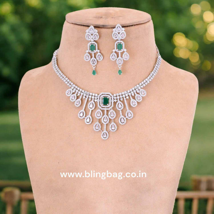 Silver Stephanie Zirconia Jewellery Set - New Arrival