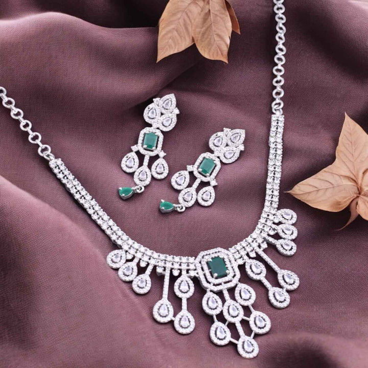 Silver Stephanie Zirconia Jewellery Set - New Arrival