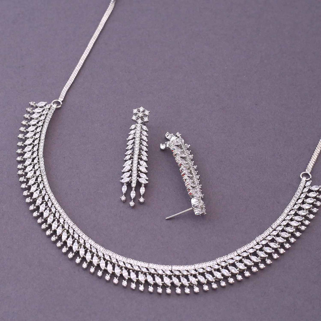 Silver Stina Zirconia Jewellery Set