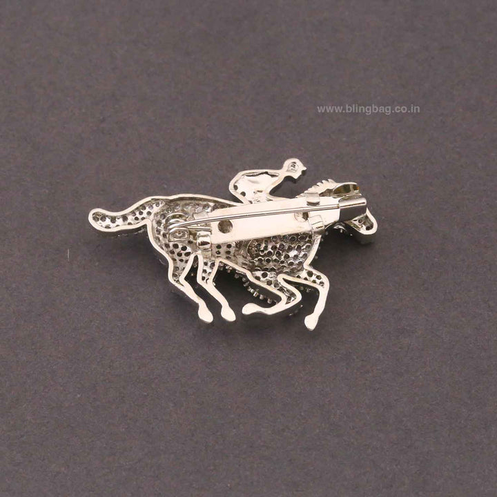 Silver Stride Brooch