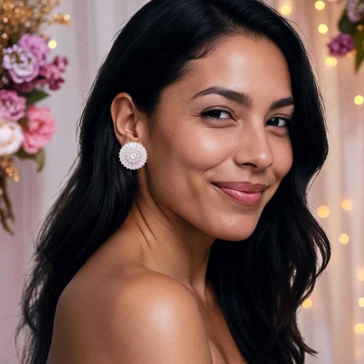 Silver Sushila Zirconia Studs