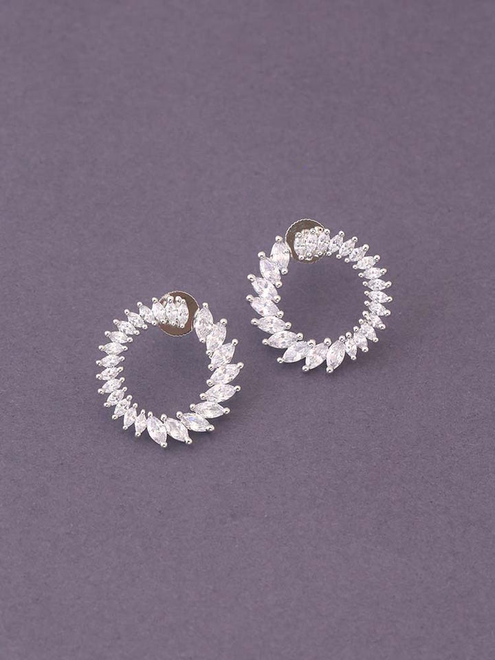 Silver Therese Zirconia Studs