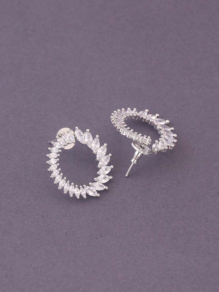 Silver Therese Zirconia Studs