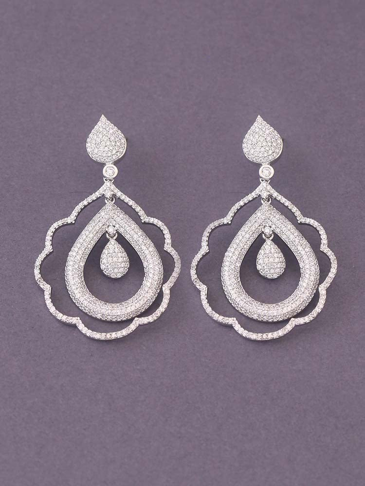 Silver Tonje Zirconia Danglers