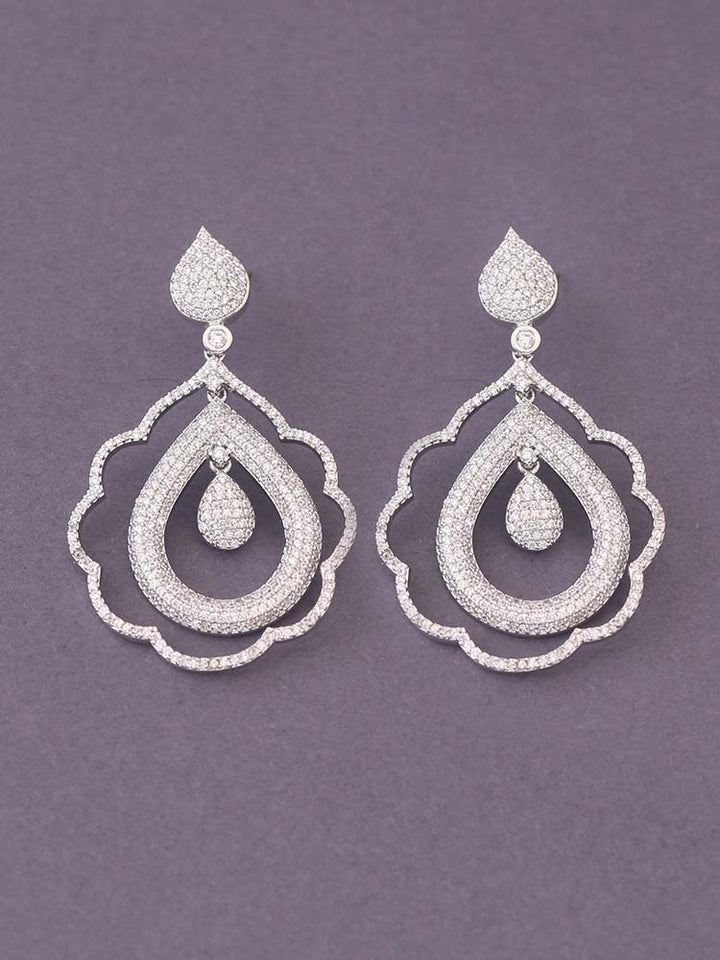 Silver Tonje Zirconia Danglers
