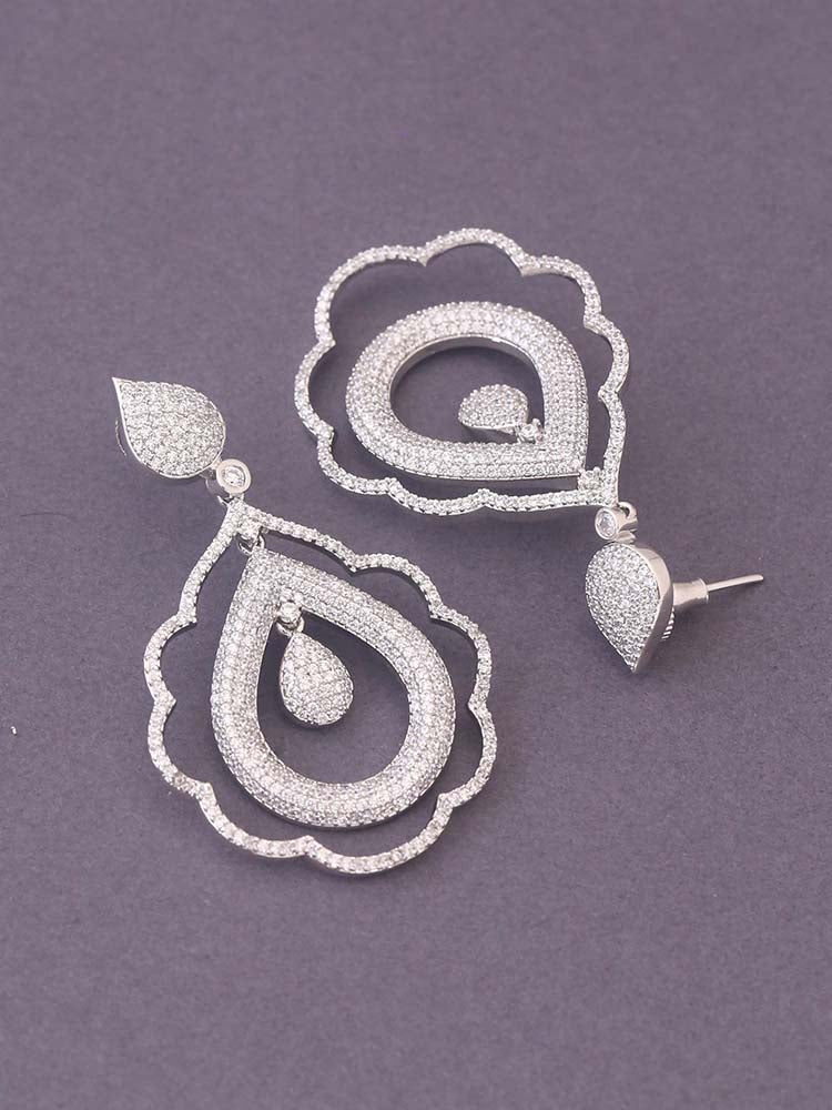 Silver Tonje Zirconia Danglers