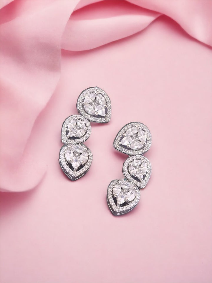 Silver Torill Zirconia Danglers