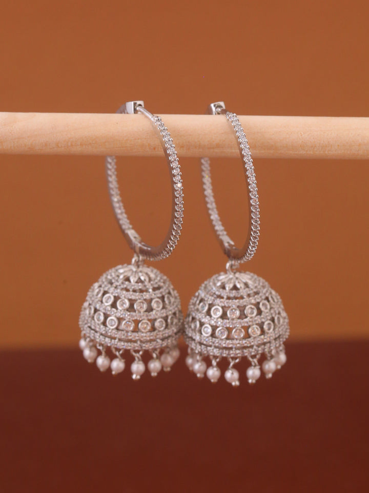 Silver Turid Jhumkis