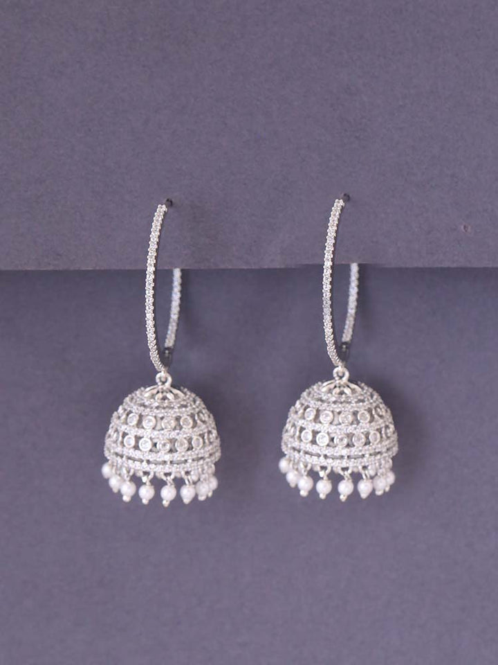 Silver Turid Jhumkis