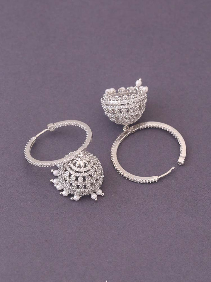 Silver Turid Jhumkis