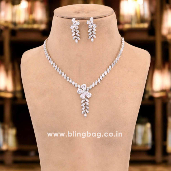 Silver Ulziya Zirconia Jewellery Set
