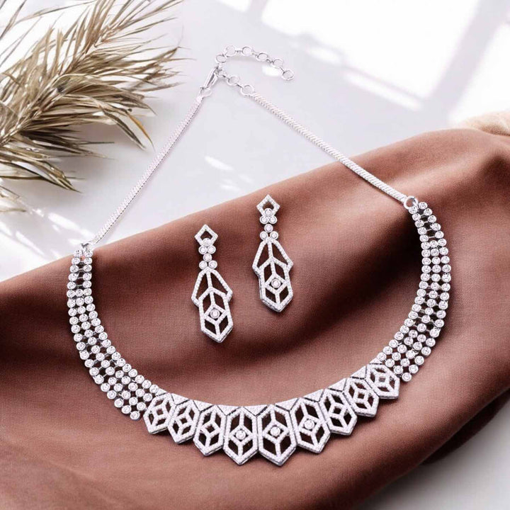 Silver Viena Zirconia Jewellery Set
