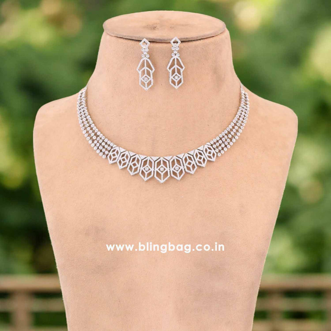 Silver Viena Zirconia Jewellery Set