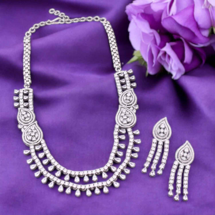Silver Yelica Zirconia Jewellery Set
