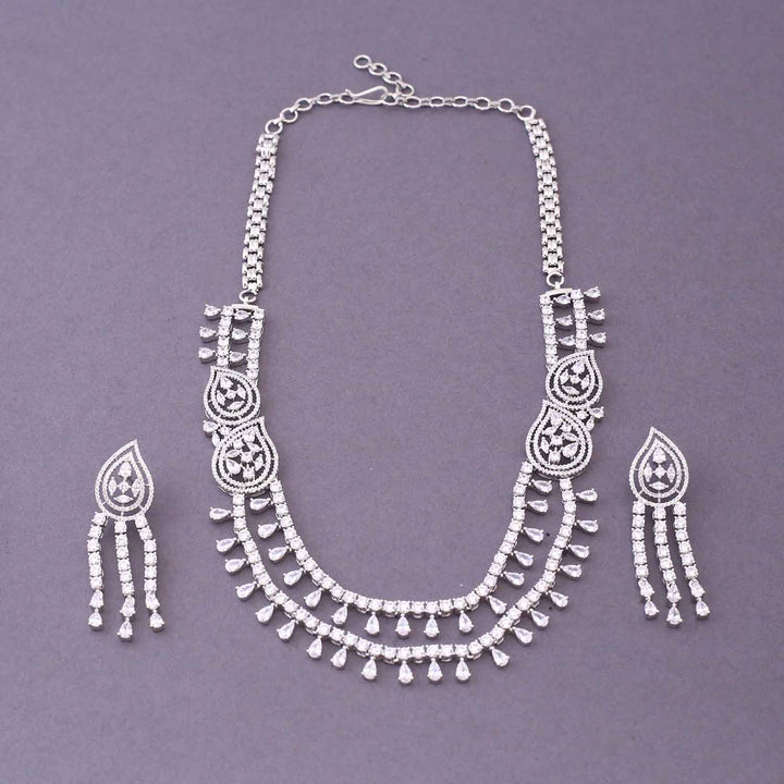 Silver Yelica Zirconia Jewellery Set