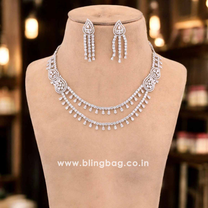 Silver Yelica Zirconia Jewellery Set