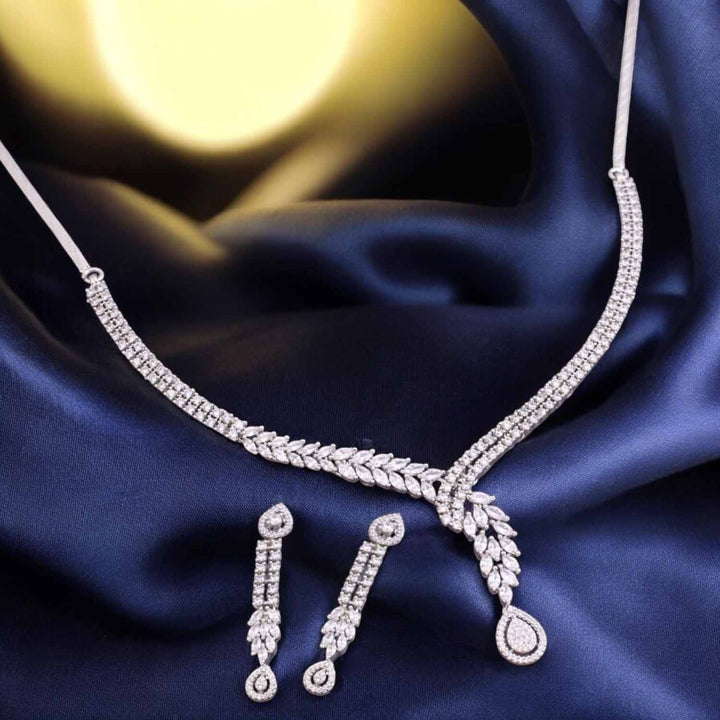 Silver Zaya Zirconia Jewellery Set