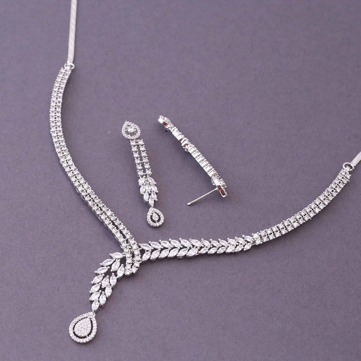 Silver Zaya Zirconia Jewellery Set