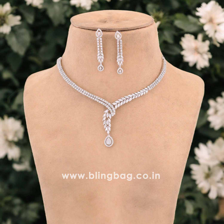 Silver Zaya Zirconia Jewellery Set