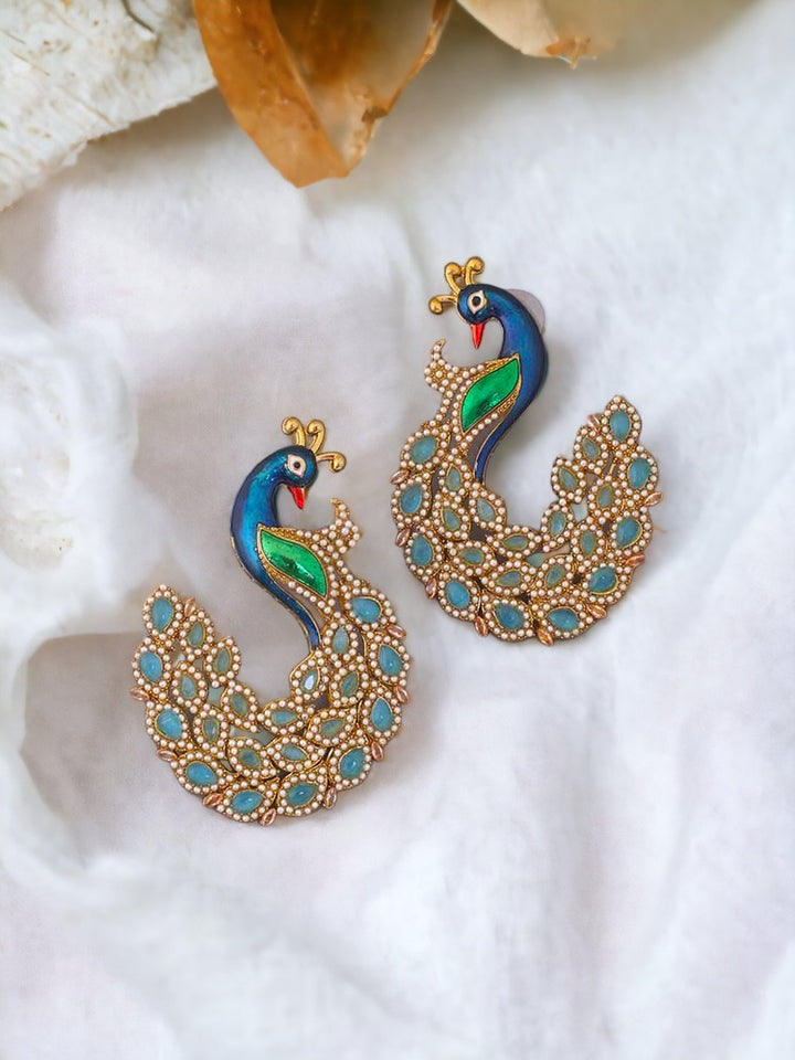 Sky Mayura Ethnic Earrings