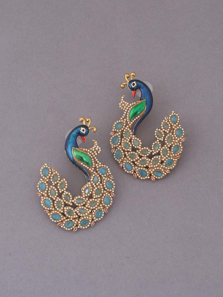 Sky Mayura Ethnic Earrings