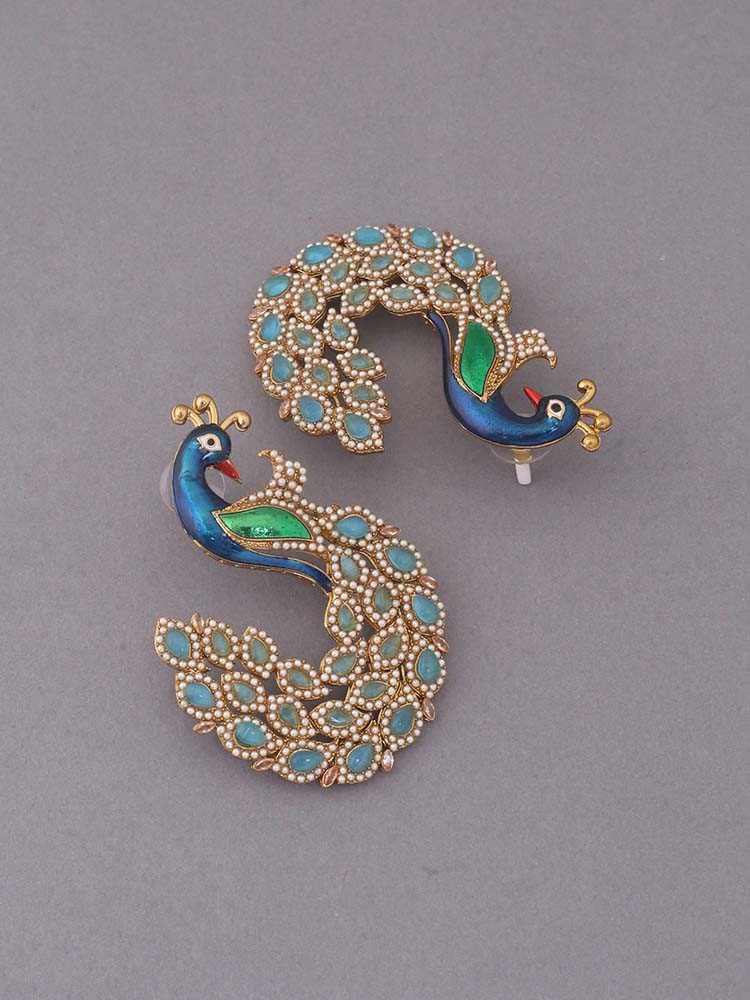 Sky Mayura Ethnic Earrings