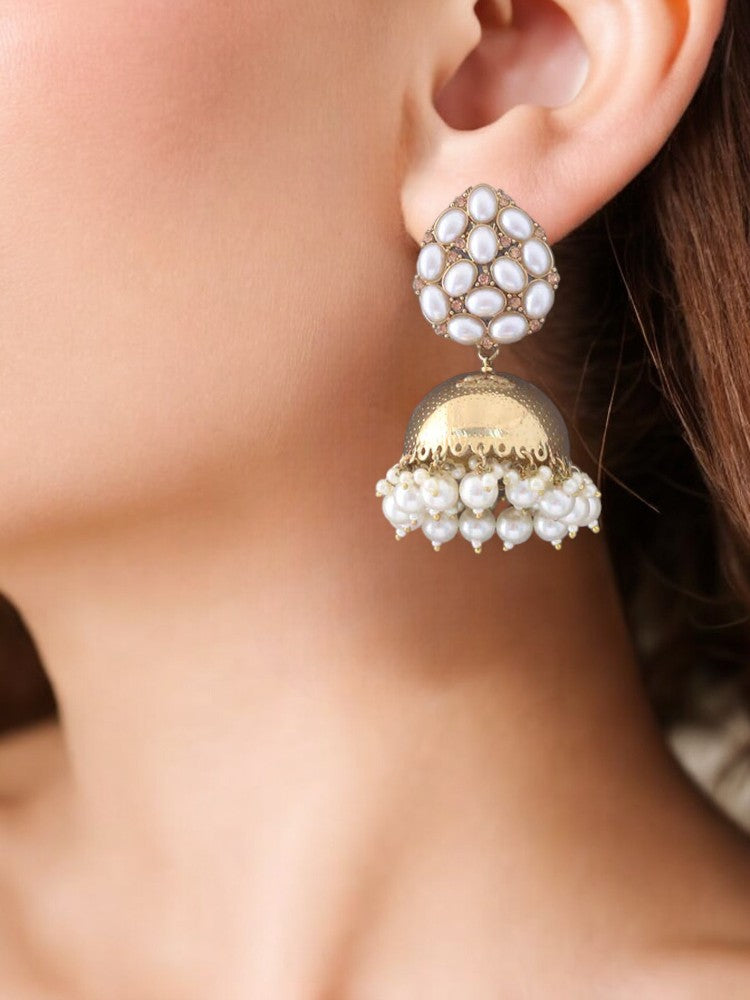 Ivory Bubble Jhumkis