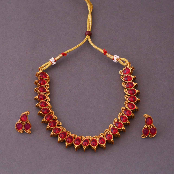 Thulasi Reversible Antique Jewellery Set - New Arrival