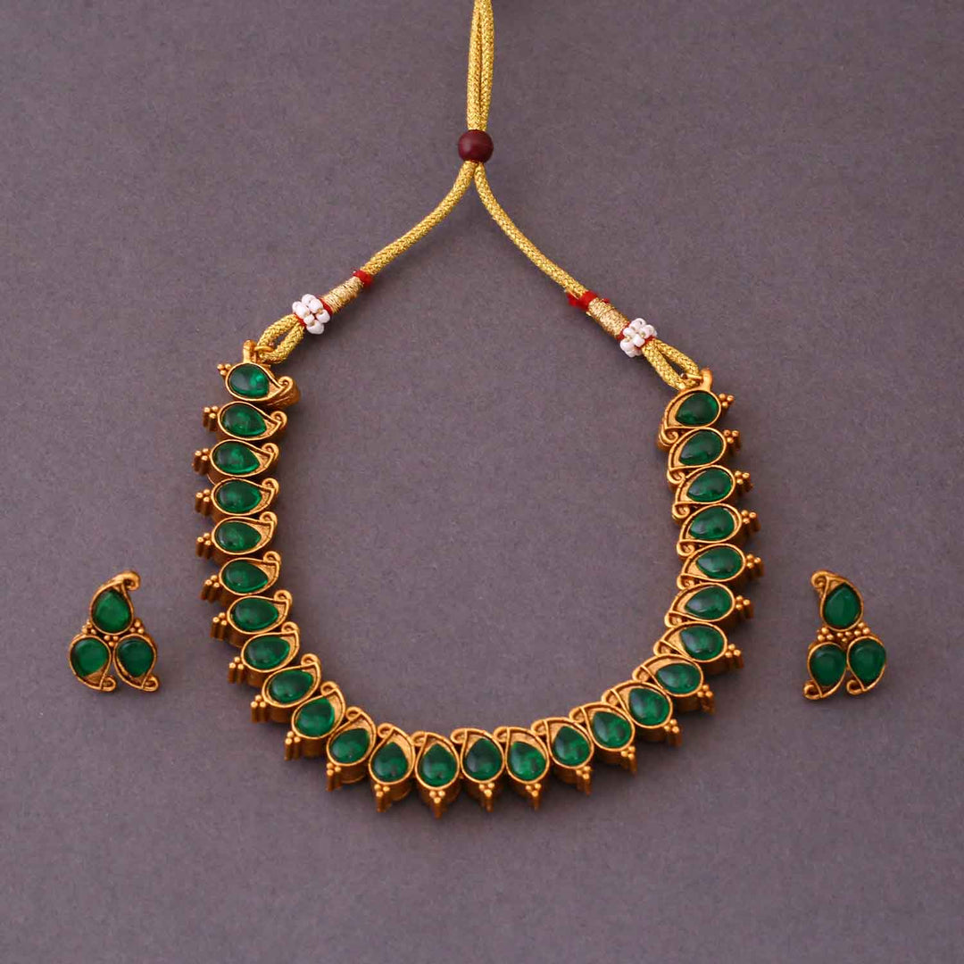 Thulasi Reversible Antique Jewellery Set - New Arrival