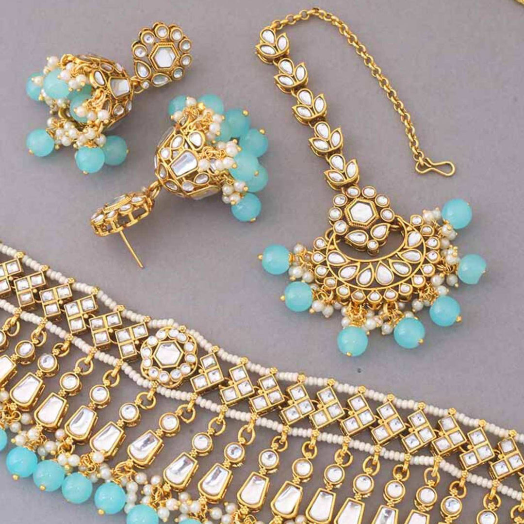 Turquoise Aanandi Jewellery Set - EOSS