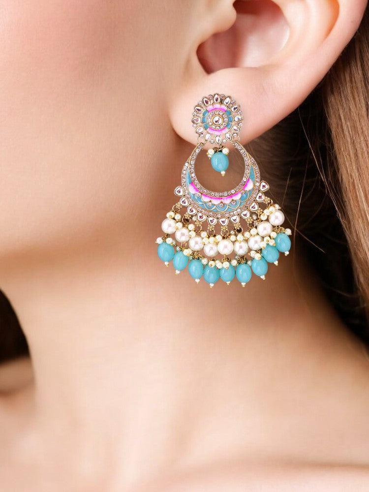 Turquoise Aanshi Chandbalis