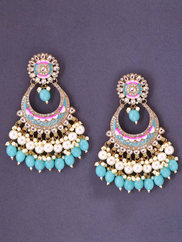 Turquoise Aanshi Chandbalis