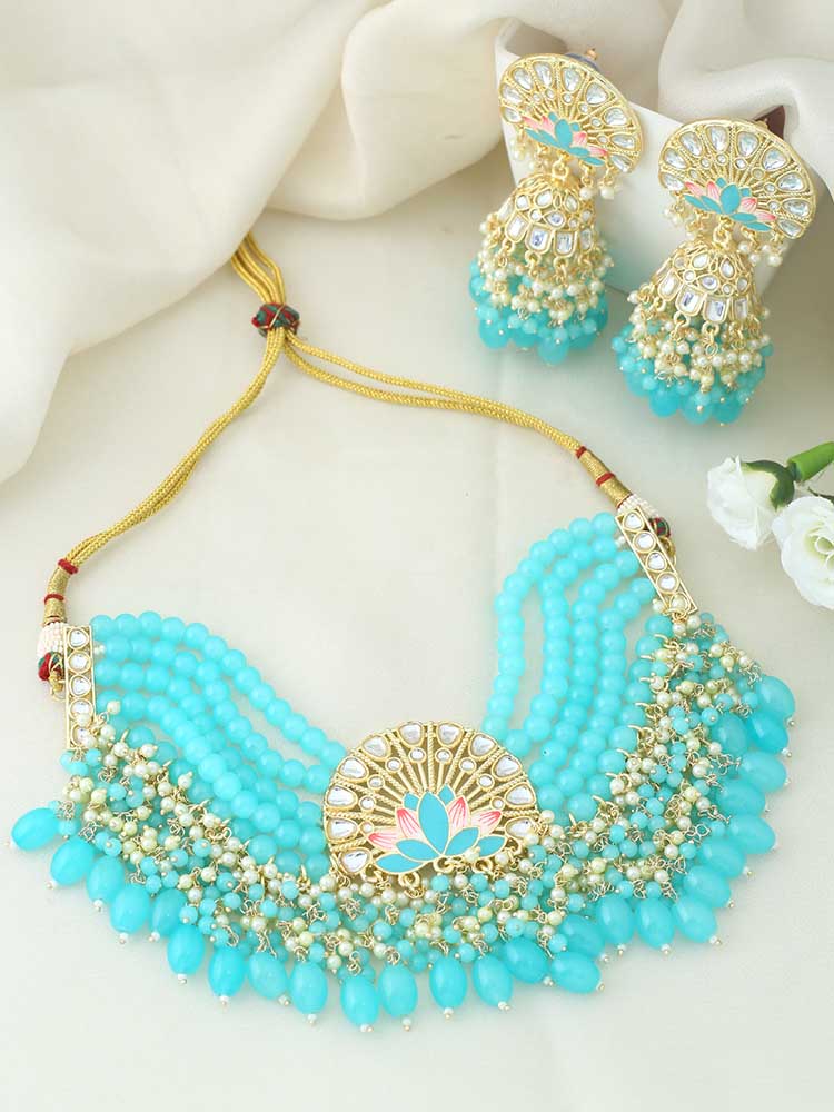 Turquoise Aarish Jewellery Set